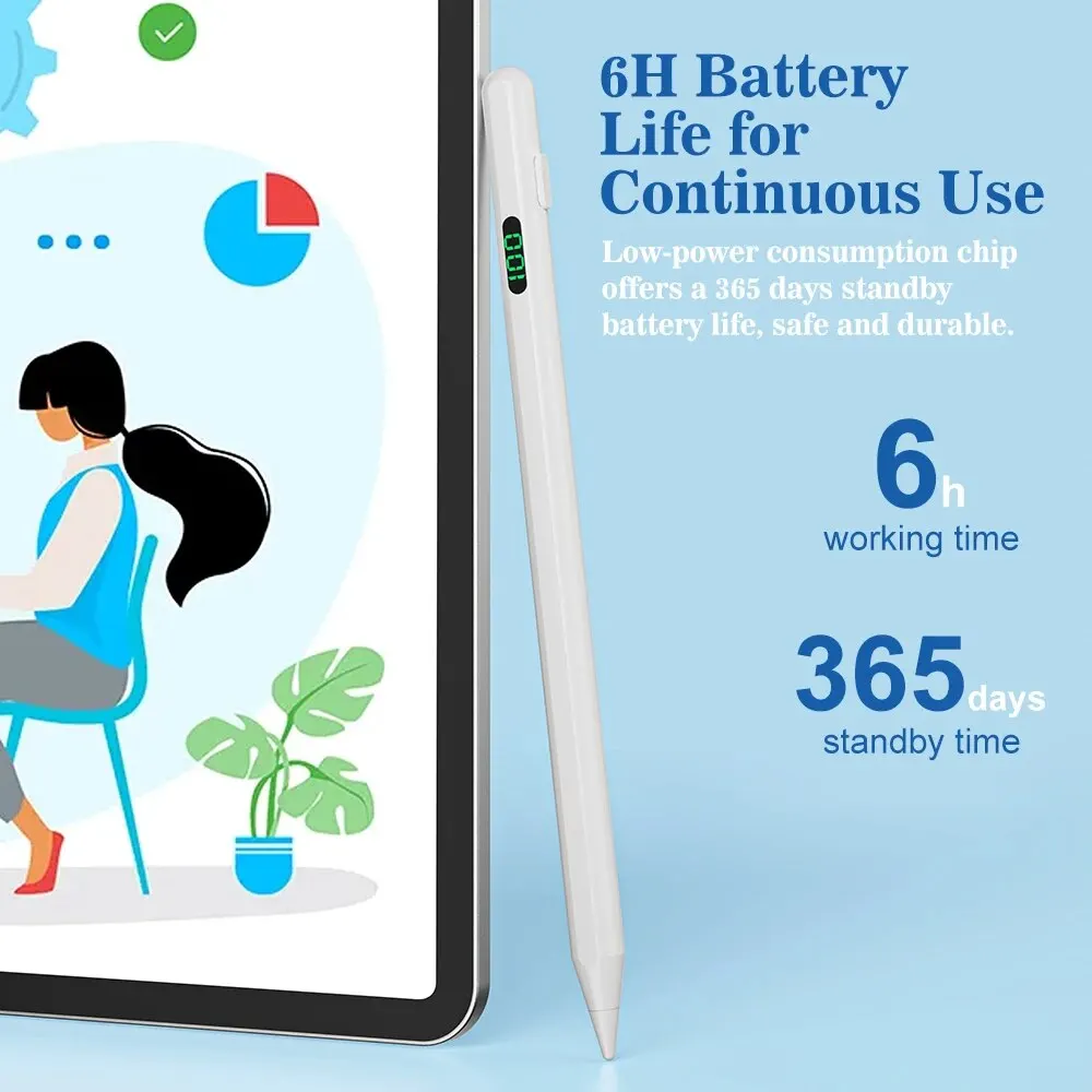 For Apple Pencil 2 1 LCD Power Display Palm Rejection iPad Pencil For iPad 2023 - 2018 Pro 11 12.9 Air 3 4 5 Mini for Apple Pen