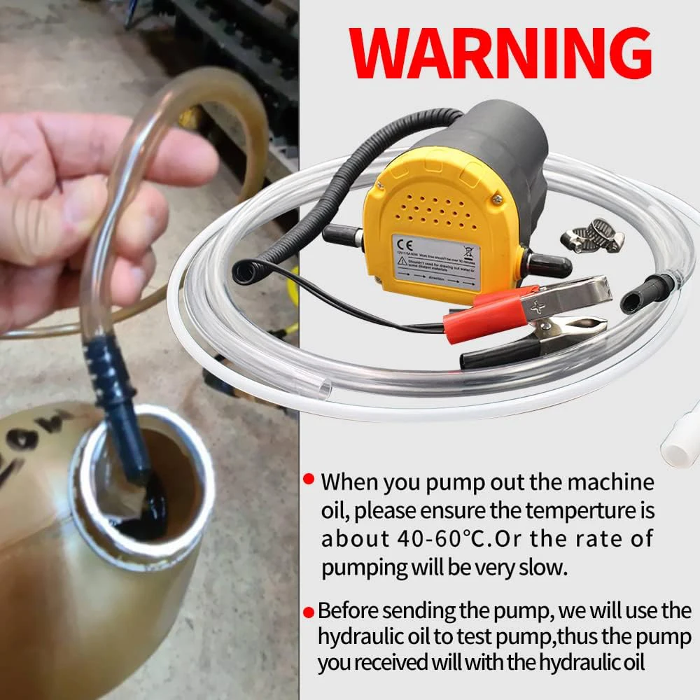 Car Engine Oil Pump 12V Electric Diesel Fluid Sump Extractor Scavenge Fuel Transfer Suction Boat Motorbike Electric Car Oil Pump