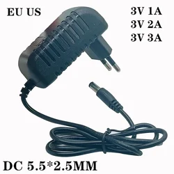 Adaptateur AC / DC DC, 3V, 0,5 A, 1A, Pipeline 3A, AC 100-240V, Convertisseur 5V 1000MA, Chargeur d'Alimentation, Prise EU US, 1 Pièce