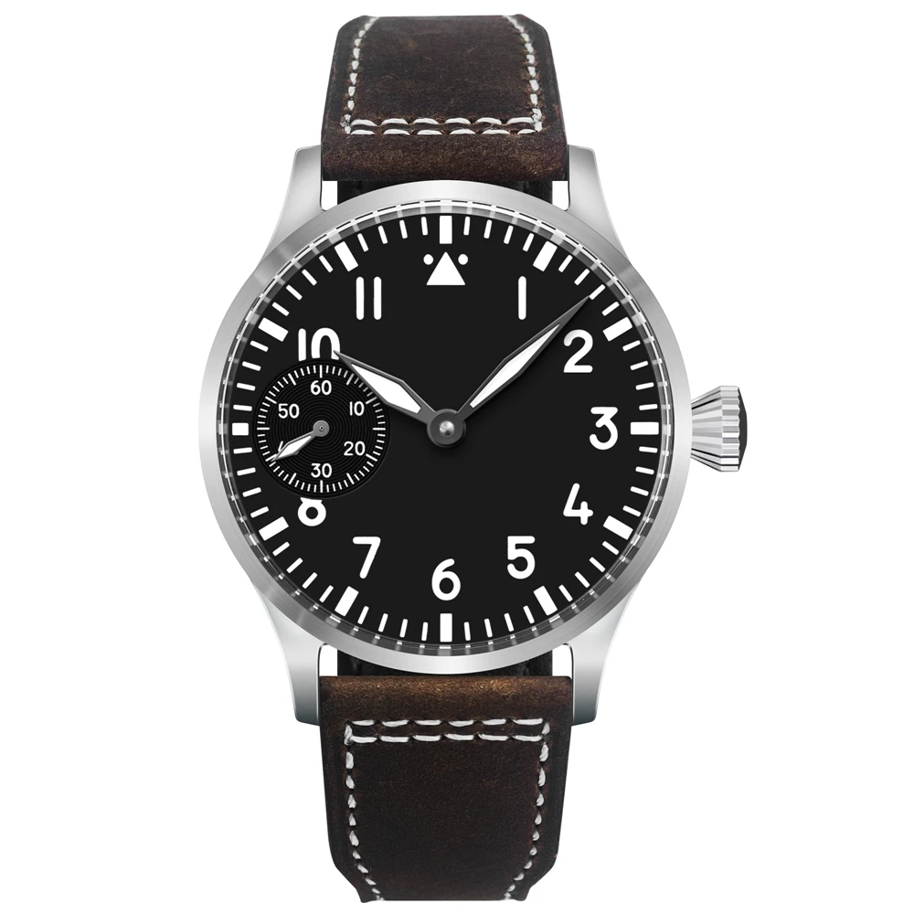 Corgeut 17 Jewels Mechanical Hand Winding Sapphire Wristwatch Seagull 3600 Movement 6497 Leather Sport Luminous Luxury Man Watch