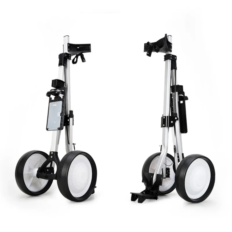 new Pgm Golf Bag Cart Aluminium Alloy Two Wheels Barrow Foldable  Trolley Outdoor Golf Course Training view 5