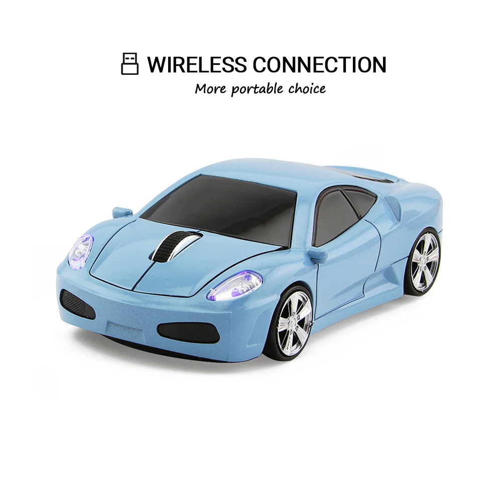 LED Backlight Sports Car Mouse Blind Box Random Delivery 2.4GHz USB Wireless Mause Funny 3D Mini Mice for PC Laptop Boys Gift