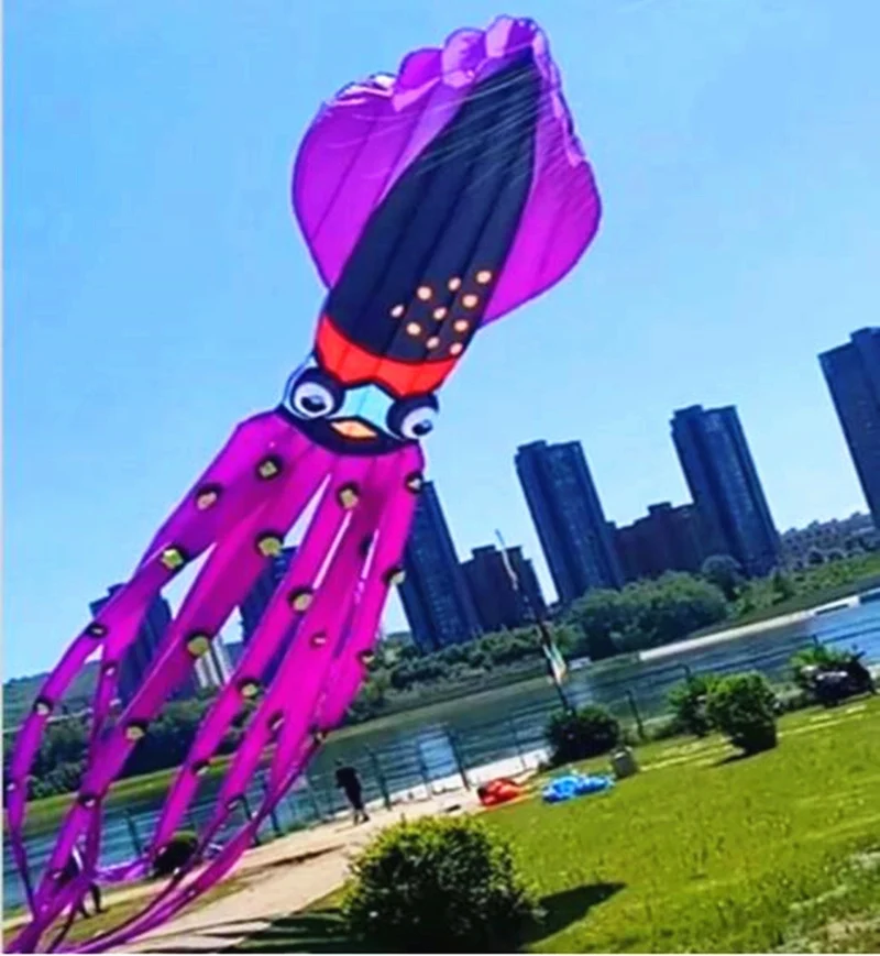Envío Gratis, pipas suaves grandes de 27m, pipas voladoras de pulpo, pipa eléctrica para adultos, fábrica de cometas 3d, parafoil, caminar en el cielo, windsurf