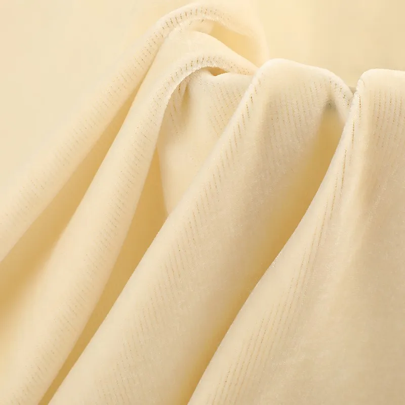 

Вязаное шелковое бархатное платье с золотой нитью 180G, блестящее базовое платье