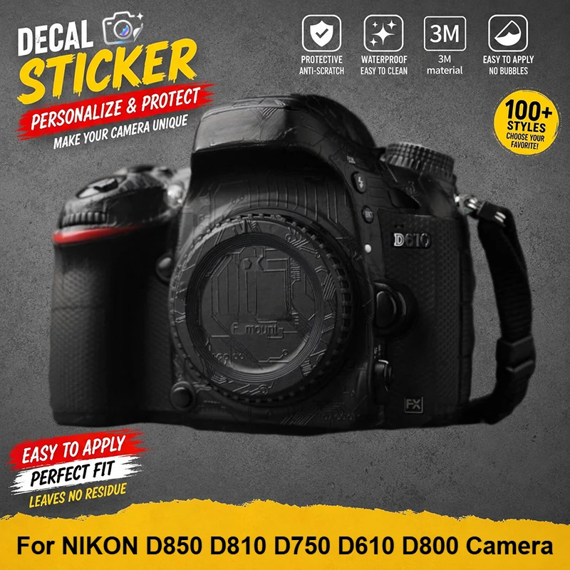 PrizMo Skin For NIKON D850 D810 D750 D610 D800 Camera Sticker Protective Skin Decal Film Anti-Scratch Protector Coat