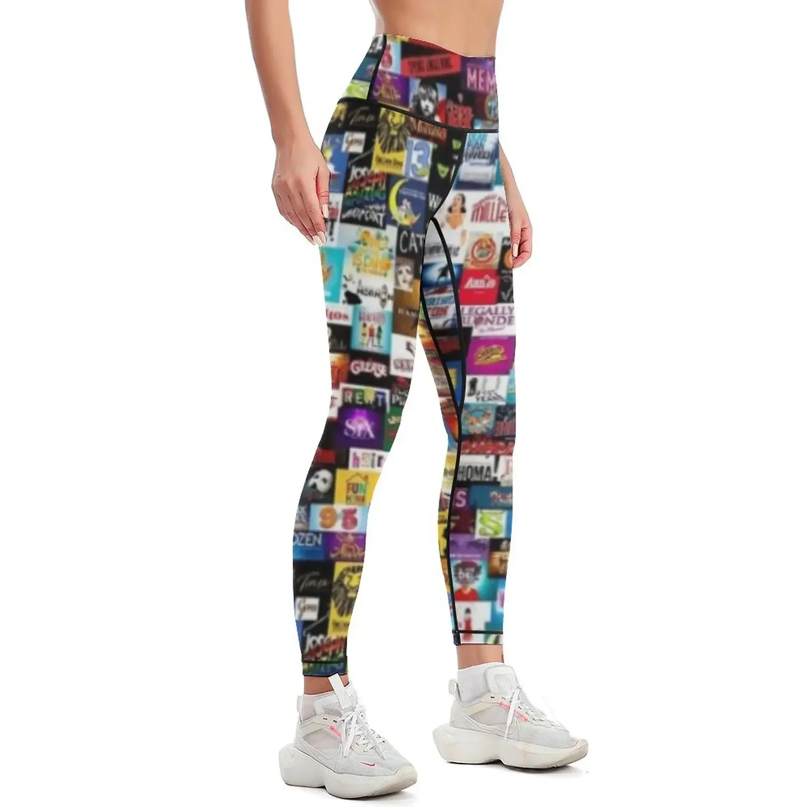 Broadway Show Logo Collage Leggings for fitness sportswear woman gym 2025 sports for push up Womens Leggings