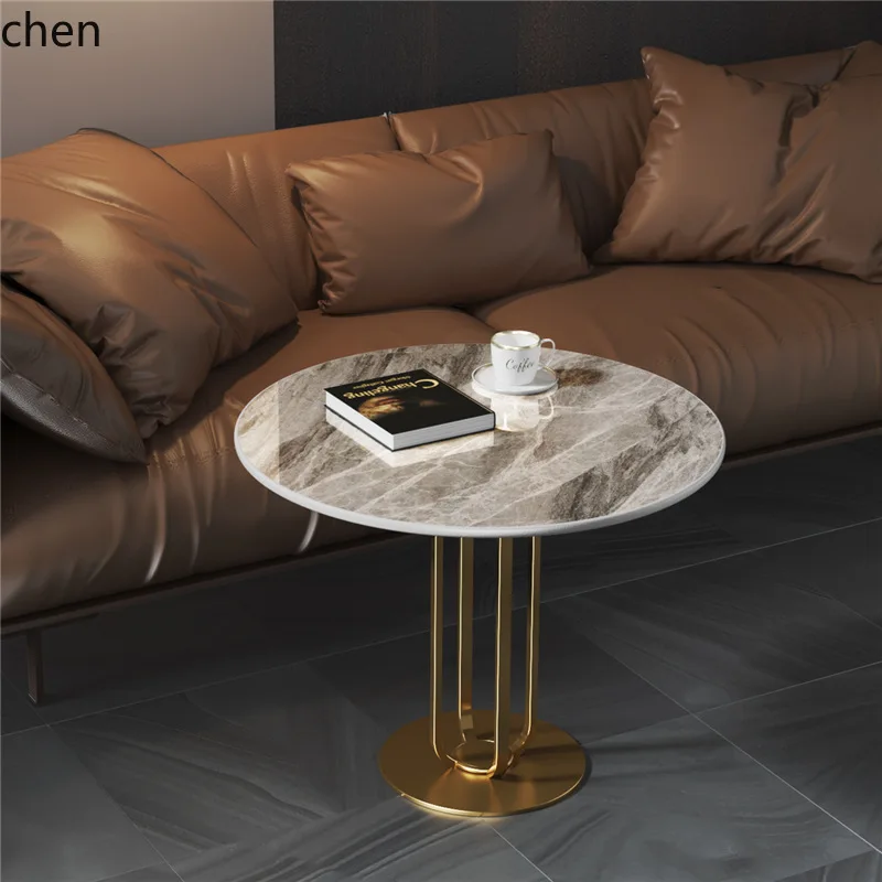 HYS Slab Side Table Modern Sofa Side Cabinet Living Room Balcony Marble Corner Table