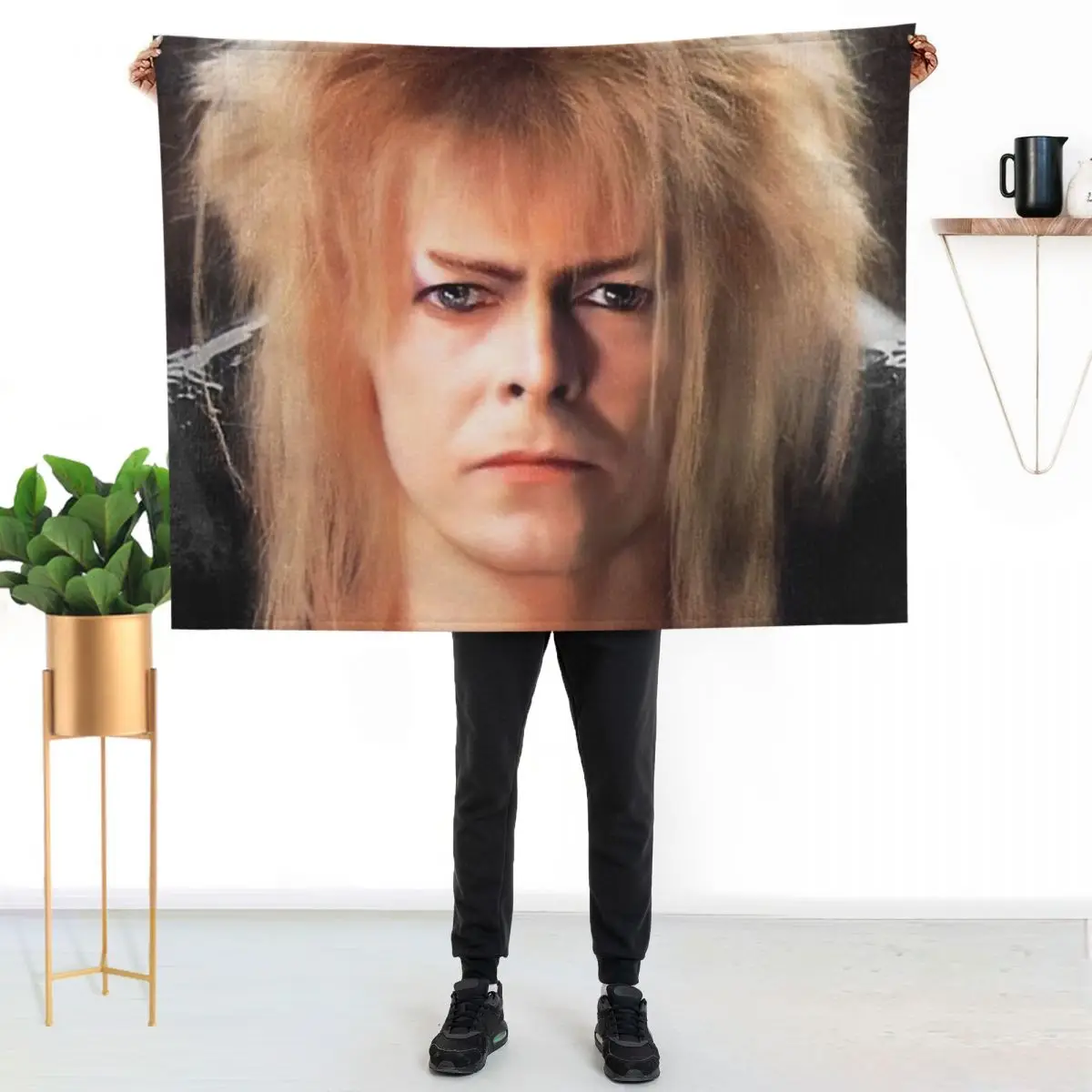 Jareth the King of Goblins in the Labyrinth Makes his Demand Throw Blanket For Decorative Sofa Travel Sofa Winter beds Blankets