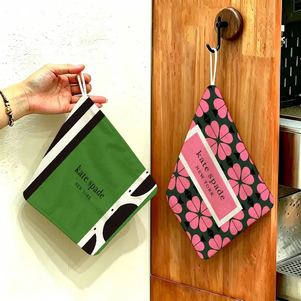 Kate Spade Hanging Style Hand Wiping Towel, Polyester Cotton, Anti-fade for Indoor Kitchen Living Room