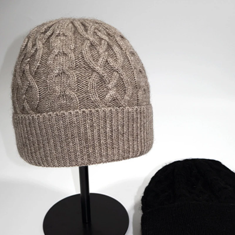 

Beanie Women Winter Hat Yakwool Knit Warm Accessory For Autumn Cold Weather Skiing Sports Outdoor Holiday