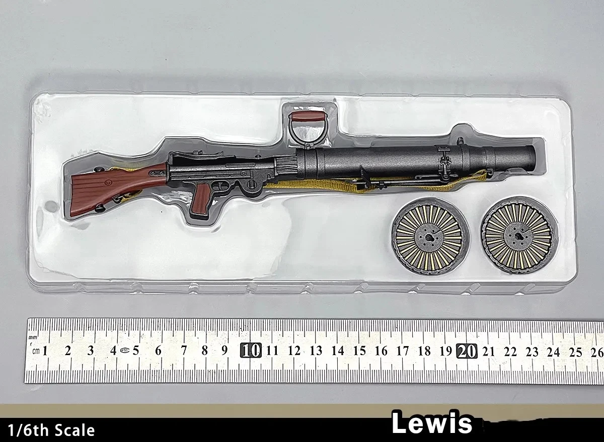 드래곤 1/6 군인 루이스 21CM 플라스틱 기관총 12'' 액션 피규어 모델 장난감 재고 있음