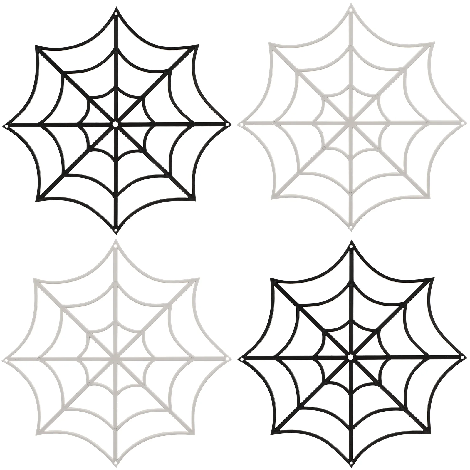 12 Pcs Plastic Spider Web Fake Weds Halloween Webs Decorative Realistic Coasters Toy Body Fun Party Supplies Garden Decorations