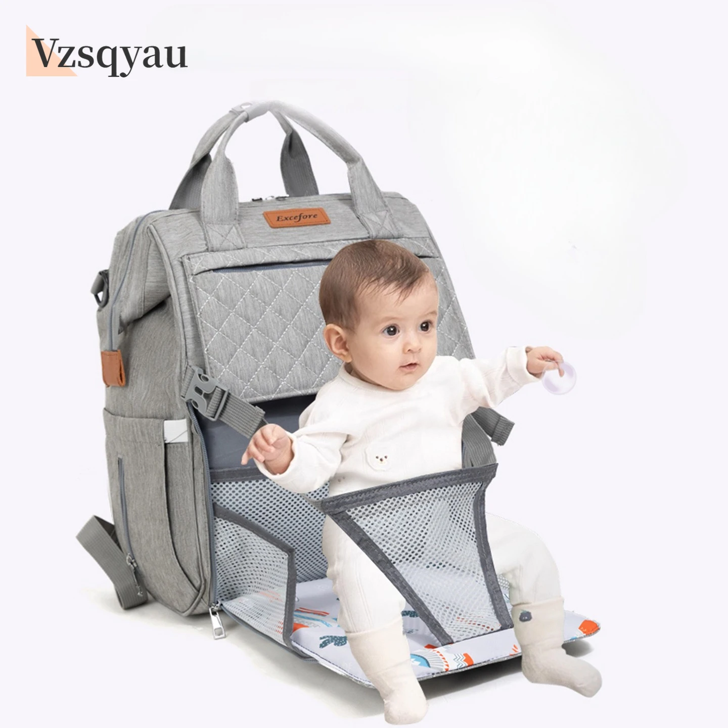 

Large Capacity Mom Bag Maternity Bag New Fashionable Export-Quality USB Convenient Minimalist Lightweight Travel Mom Diaper Bag