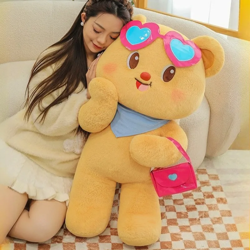 

90 см большой размер сумка через плечо с маслом медведя плюшевые мультфильм Peluche Kawaii мягкий орнамент удобная мягкая кукла детская игрушка в подарок