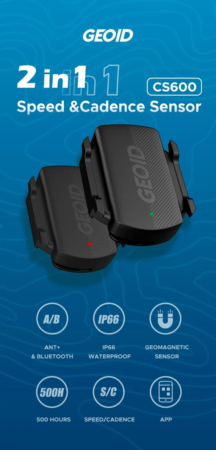 GEOID Fahrradgeschwindigkeit Trittfrequenzsensor Ant Bluetooth für GPS-Fahrradcomputer Dual Mode für Magene Rennrad MTB-Zubehör – Detail 1
