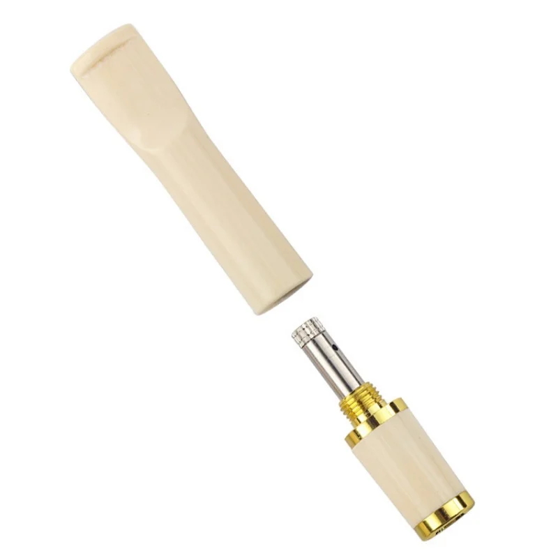 Ivory White Resin Cigarette Holder Filter Smoking Reusable Filter Tip Tobacco Cigarette Accessories
