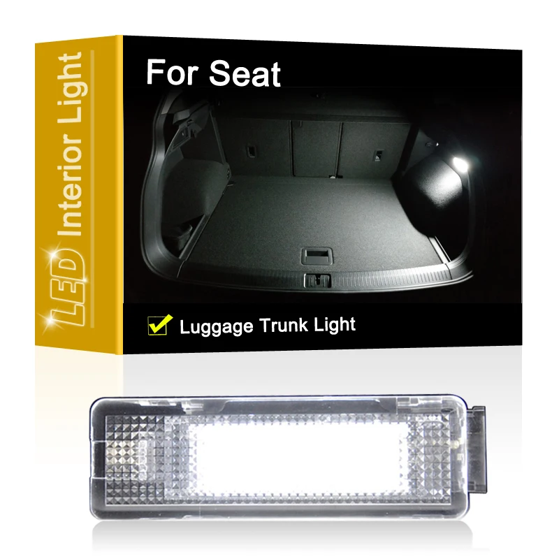 12V LED Luggage Trunk Lamp For Seat Alhambra Altea Cordoba/Vario Ibiza Toledo Leon White Luggage Compartment Light Assembly