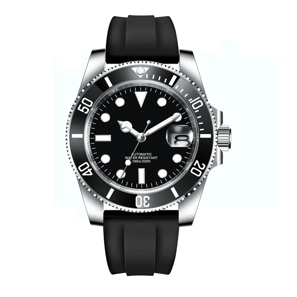2022 Men\'s Watch Ceramic 100m Waterproof Sapphire Clock Male Watches Men Automatic WristWatch Relogio Masculino