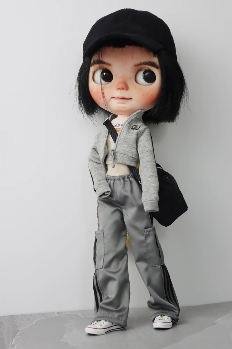 Per Blythe Doll Clothes Fashion Shirt cappotto sportivo per Ob24 Ob22 Azone Dolls Outfit Pants