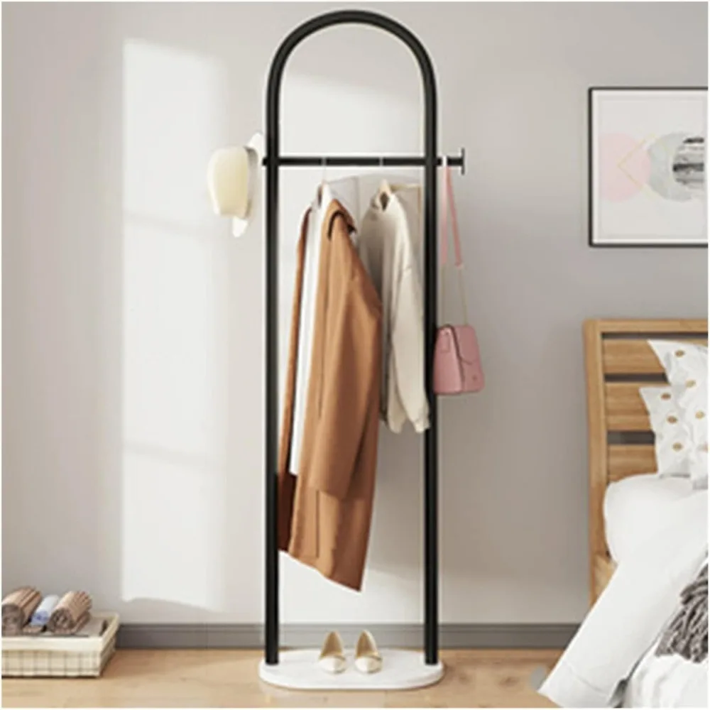 

WIGING Coat Rack, Bedroom Floor Household Clothes Rack, Round Clothes Rails Storage Stand For Small Space Bedroom Entryway Shelf