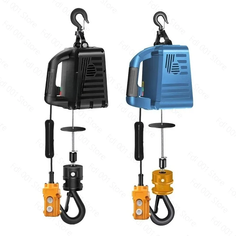 Micro Electric Hoist 220V Small Elevator Remote Control Portable Hoist Portable Electric Small Winch Lifting Traction