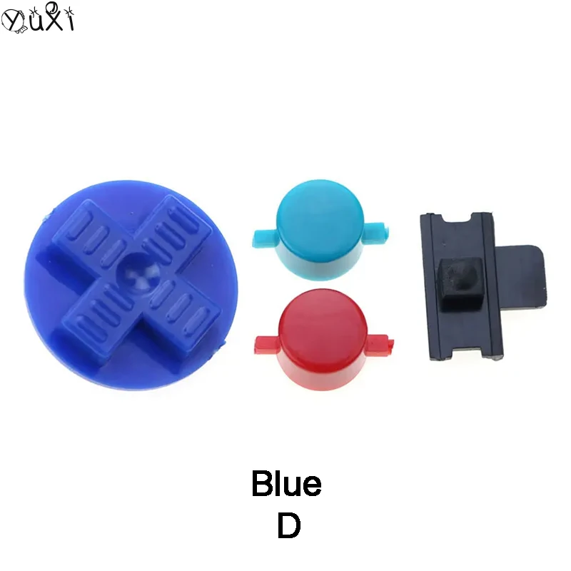 YuXi 1SET untuk GB tombol Game silang DIY tombol Keypad d-pad A B tombol daya hidup mati tombol pengganti tombol plastik