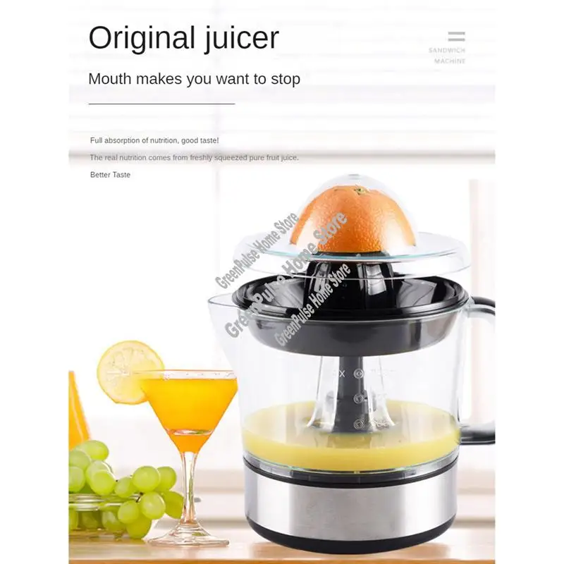 

A69M-1 Piece Electric Juicer Citrus Juicer Fruit Squeezer Black-Silver Plastic Multifunctional Ousehold Juicer EU PLUG