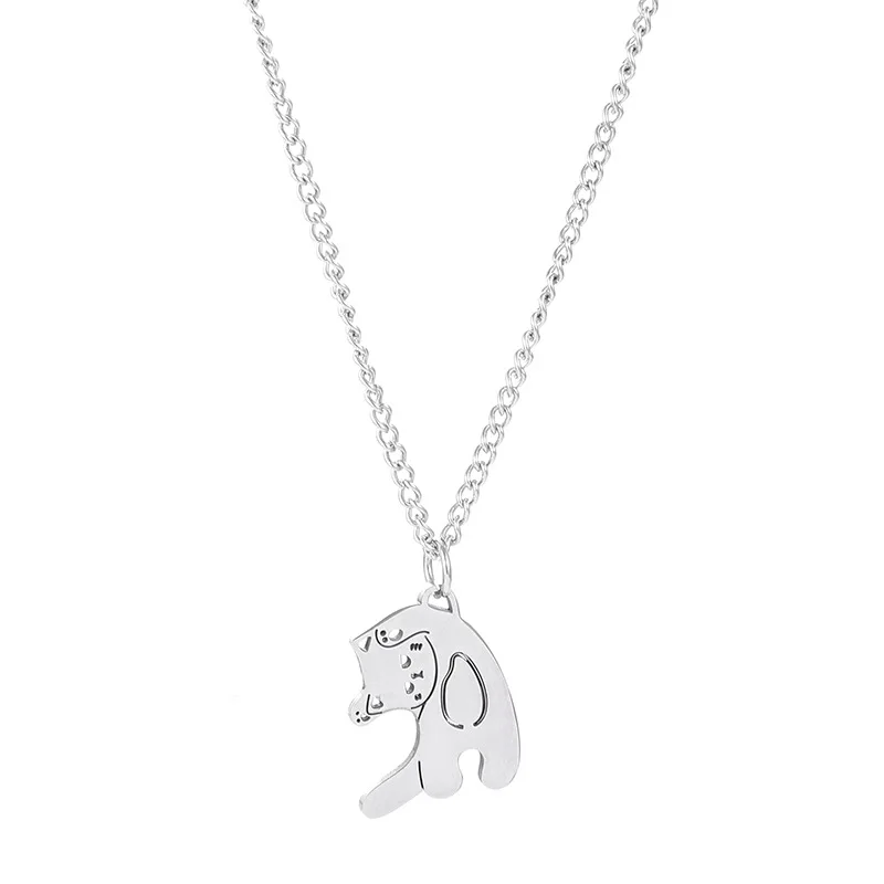 1pcs Personalized Love Cat Titanium Steel Pendant Necklace Couple Best Friend Fashion Accessories Birthday Gifts