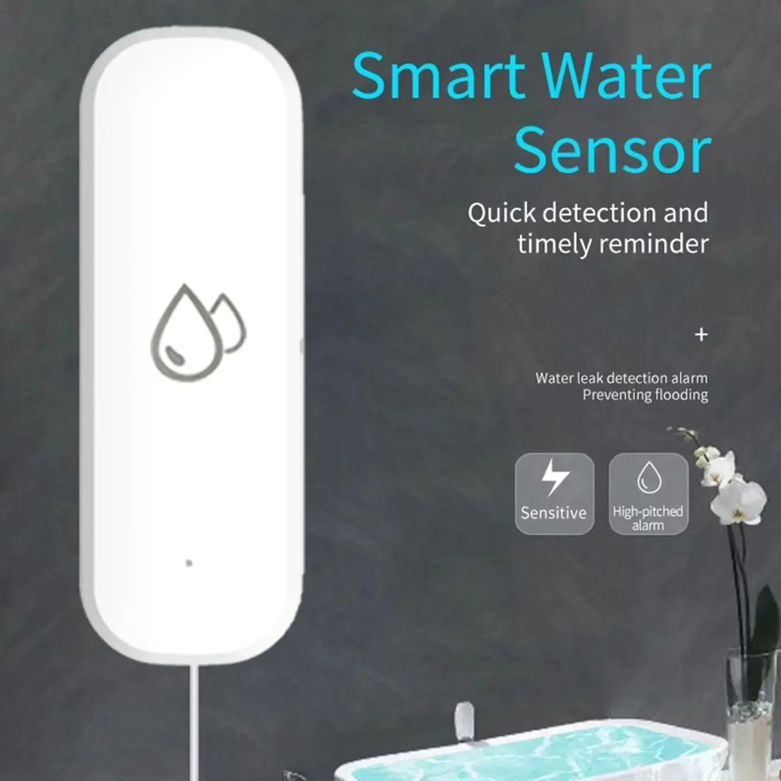 Capteur d'immersion d'eau pour Tuya Smart Home, détecteur de fuite d'eau Wifi, nouveau