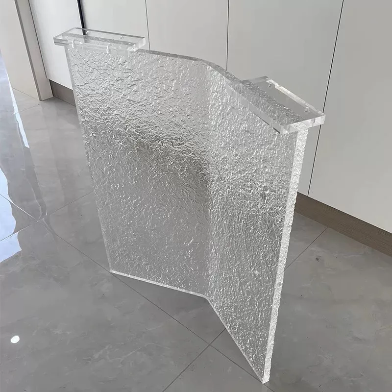 Acrylic stone pattern table feet, scratch-resistant and moisture-proof,  light luxury island table legs, crystal support legs