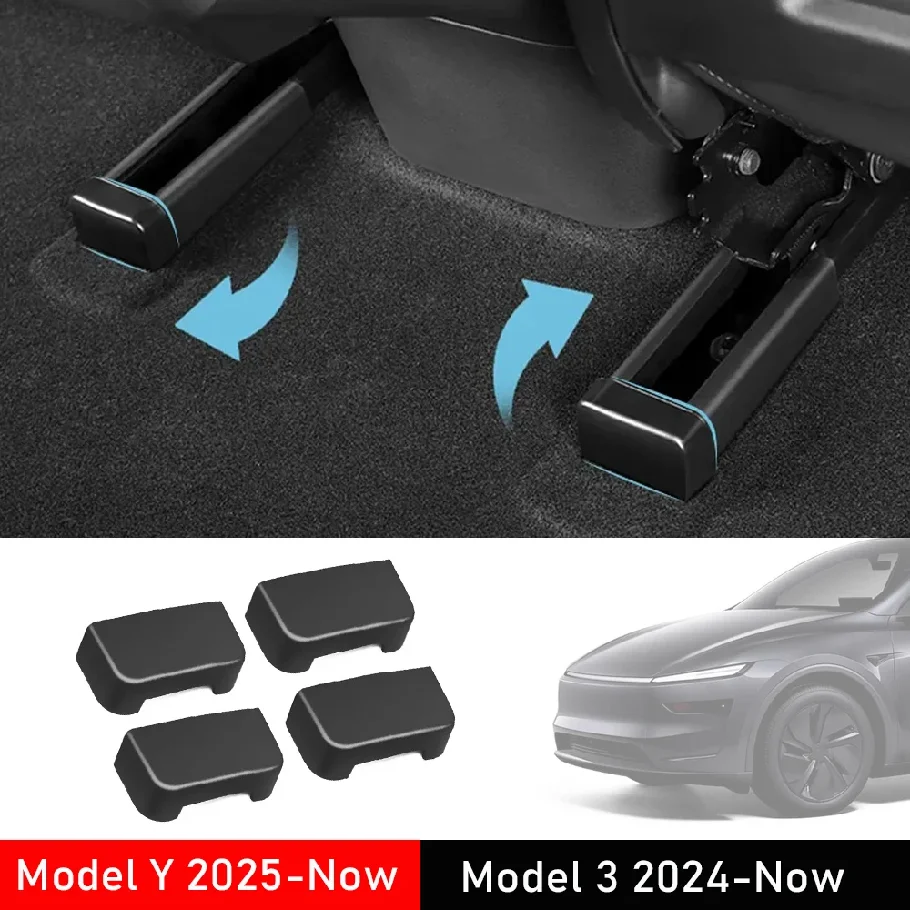 

4pcs Rear Seat Rail Cover Protector For Tesla Model 3 Y Juniper 2025 Accessories Backseat Child Anti-kick Pad Protection Cover