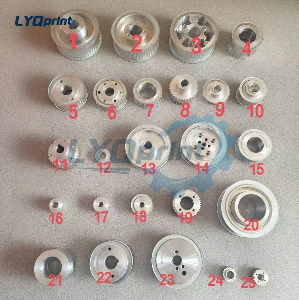 

Ремень синхронизации для подающего механизма Heidelberg, усиленный, с алюминиевым шкивом, зубчатое колесо, запчасти для печатных машин
