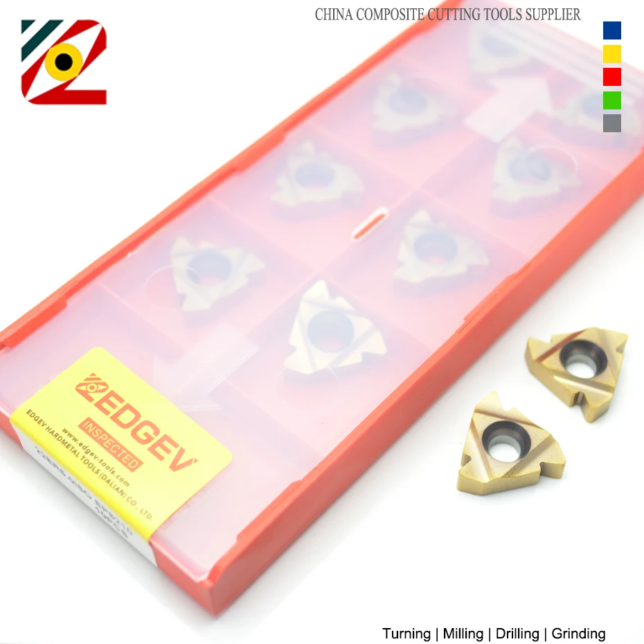 EDGEV 22ER 22IR 3.5ISO 4.0ISO 4.5ISO 5.0ISO Carbide Insert Thread Turning Tools Stainless Steel Threading Cutting Plates