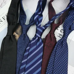 New Men's Silk Tie Skinny Casual 8cm Business Necktie For Wedding Suit Neckties Blue Cravat Gift Accessory cravate