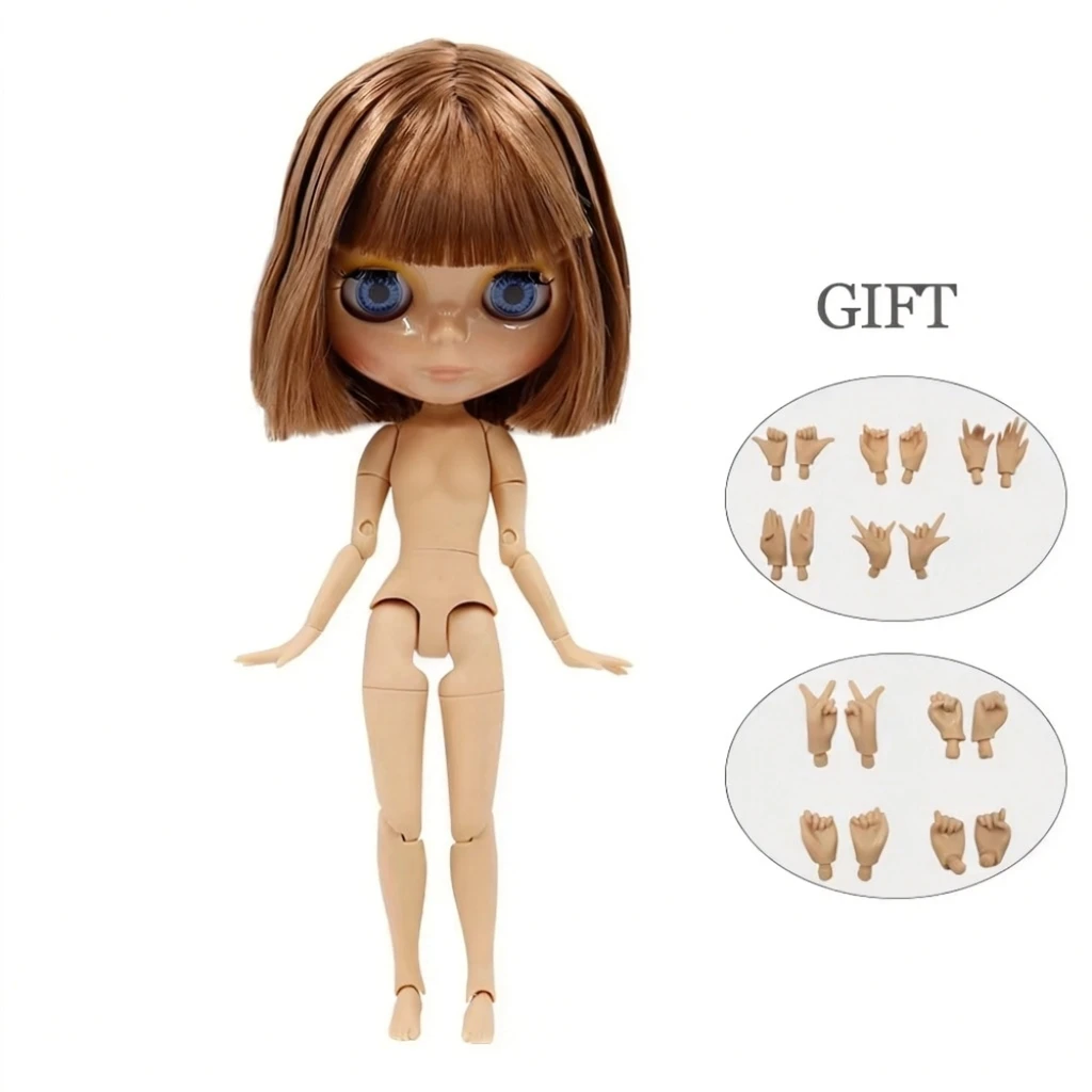 ICY DBS blythe doll joint body capelli corti e pelle abbronzata viso lucido viso opaco nero prezzo speciale ghiacciato Licca toy girl gift