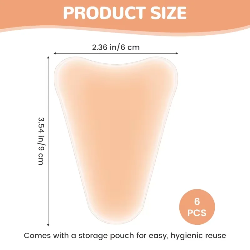 1PC Reusable Silicone Private Concealer Pad Invisible Adhesive Swimsuit Insert Women Protector Nursing Panties Underwear Cover