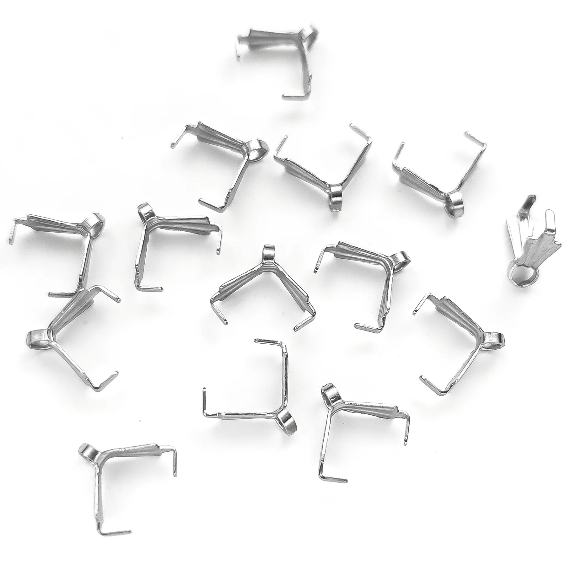 

50/100Pcs/lot Stainless Steel Melon Seed Buckle DIY Creation Necklace Pendant Clasps for Jewelry Making Materials Accessories