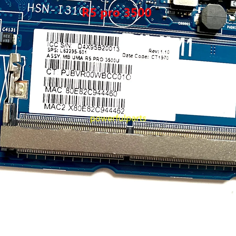 100% Berfungsi Untuk Motherboard HP EliteBook 745 G6 755 G6 R5 Pro 3500 Cpu On-Board 6050A3044201-MB-A01 L62295-601 L62295-001