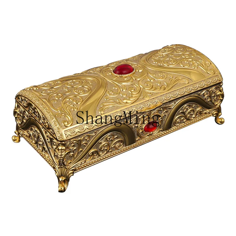 

PYH creative metal rectangular home jewelry jewelry box high-end birthday wedding gift box storage box