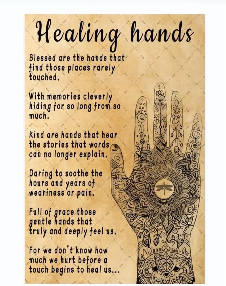 Cusde Healing Hands Massage Therapist Metal Tin Sign Vintage Wall Decor Retro Decor Home Art Wall Decorations Posters for M sign