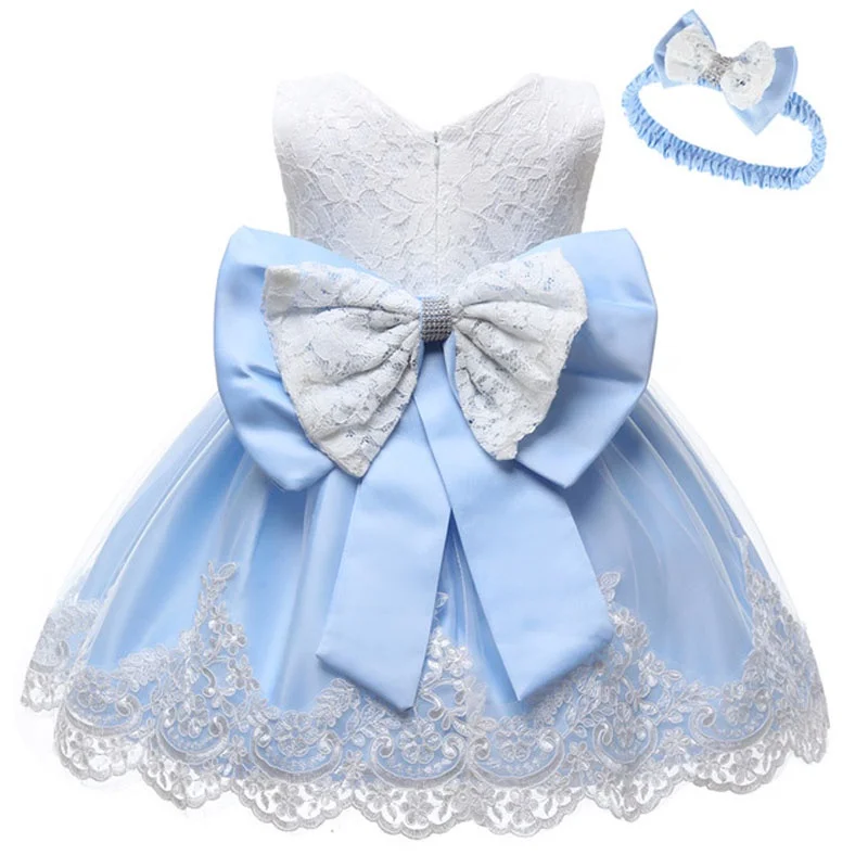 Nieuwe Mode Prinsessenjurk Voor Baby Meisjes Kostuum 1e Verjaardagsfeestje Jurk Kids Lace Vestidos 0-24 Maanden