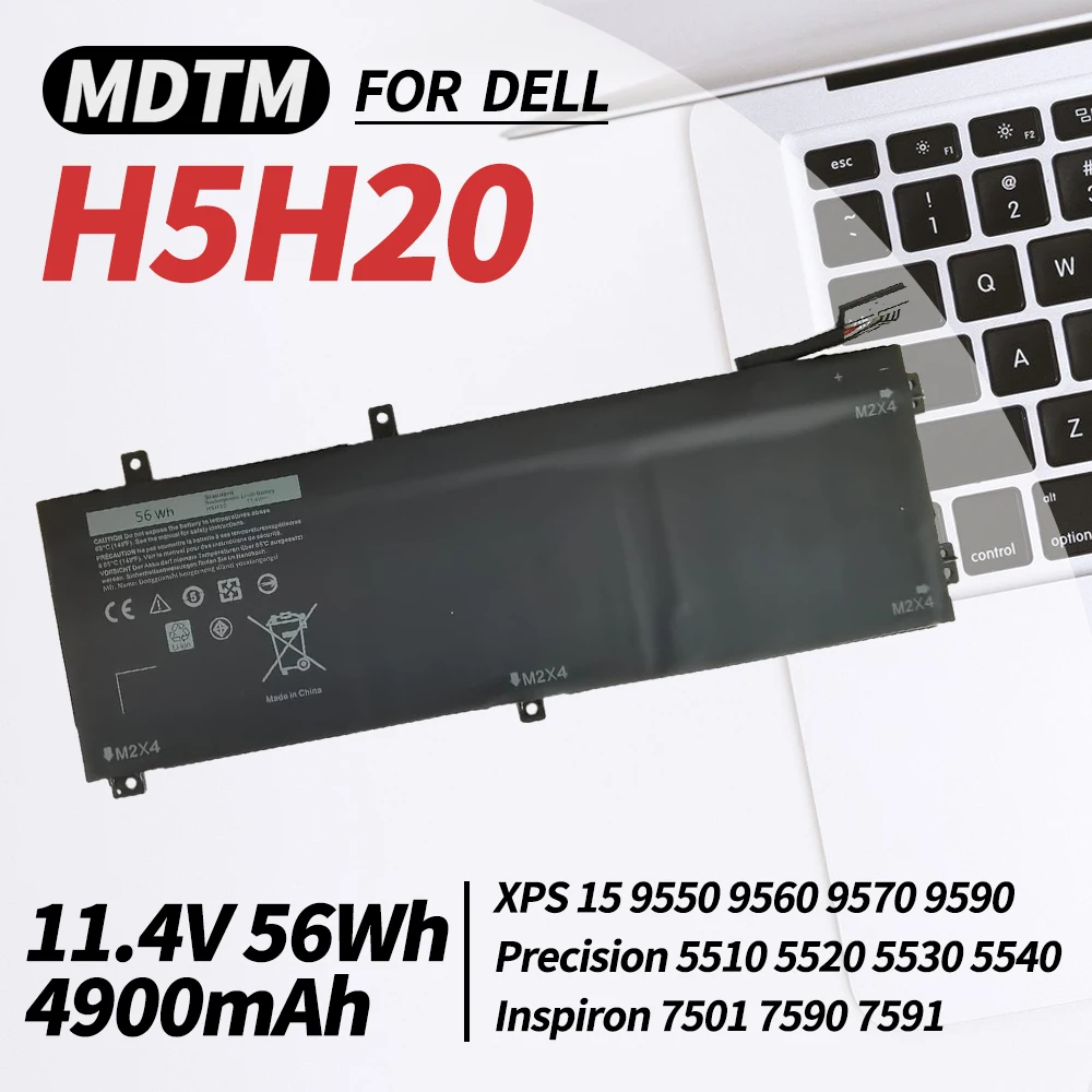 H5H20 Laptop Battery for Dell Precision 5510 5520 5530 5540 Inspiron 7501 7590 7591 Series XPS 15 9550 9560 9570 9590