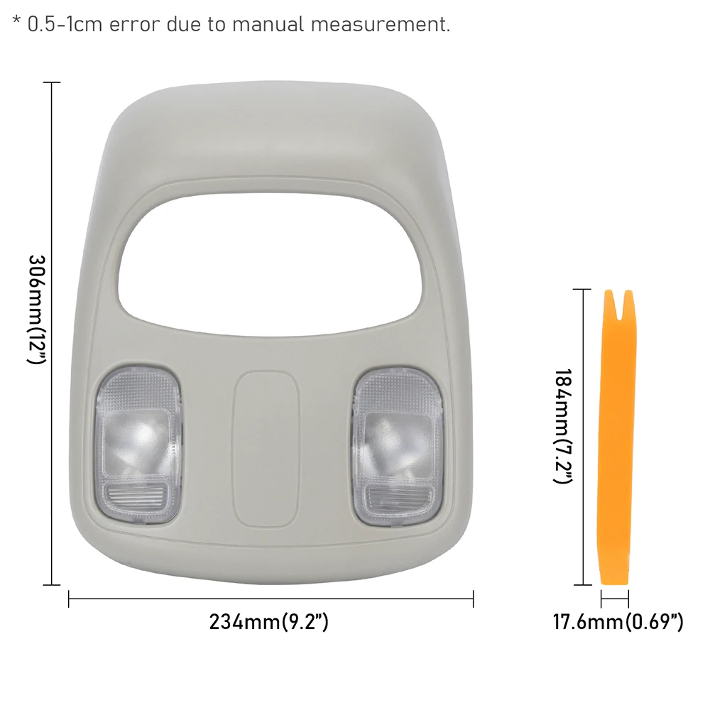 Dome Map Reading Light/ Lamp Console Kit For 06-10 Dodge Ram 1500 2500 3500 4500 5500 1DK78BD1AA Cab Light Assembly Automotive