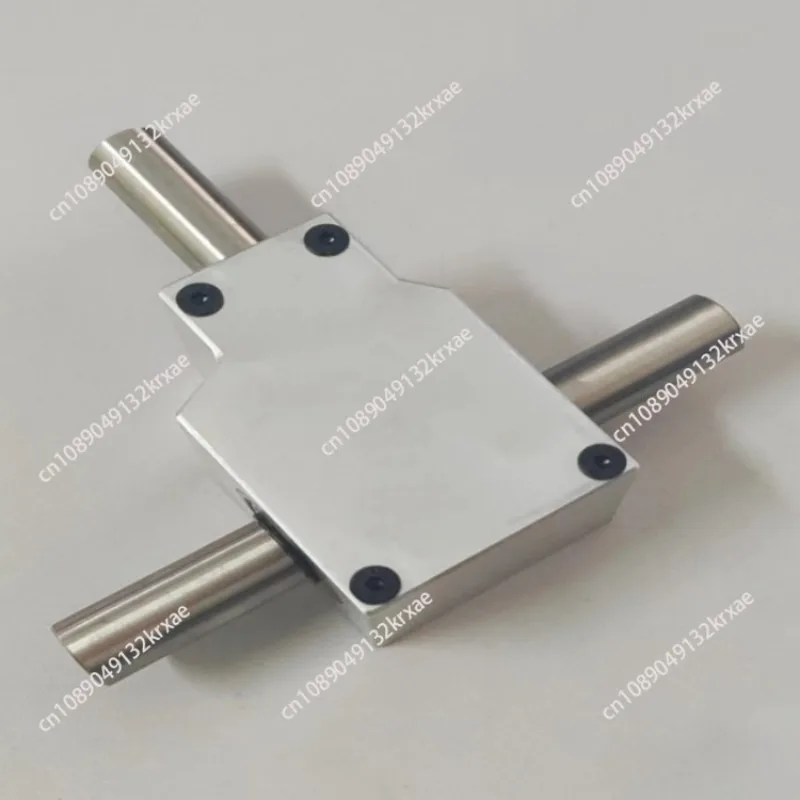 NEW 90 Degree Commutator Right Angle Transmission Reversing Helical Bevel Gearbox Reduction Ratio 1:1 Double Output Shaft 12MM