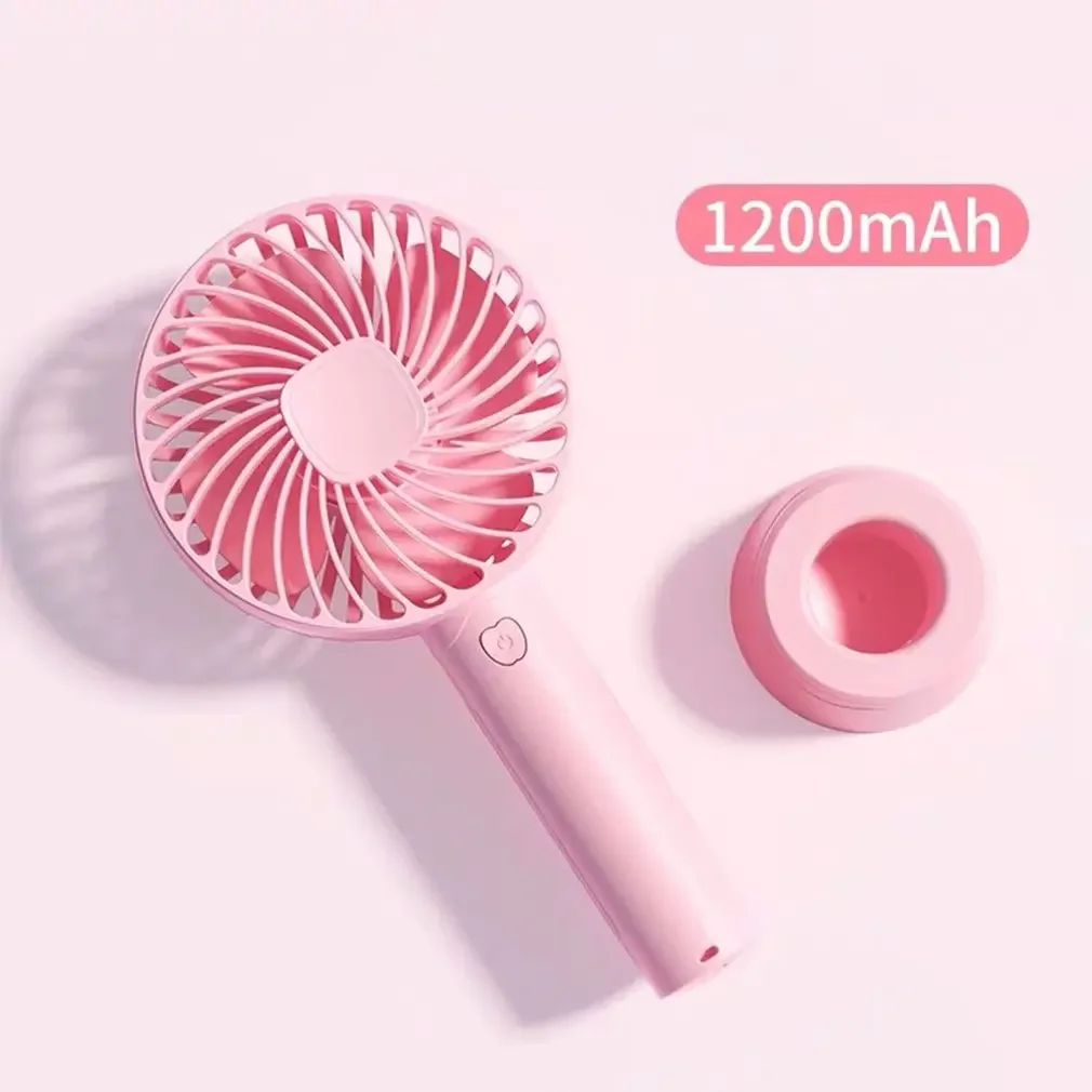 A20 Handheld USB Charging Mini Fan with Base - Silent Student Desk Table Fan