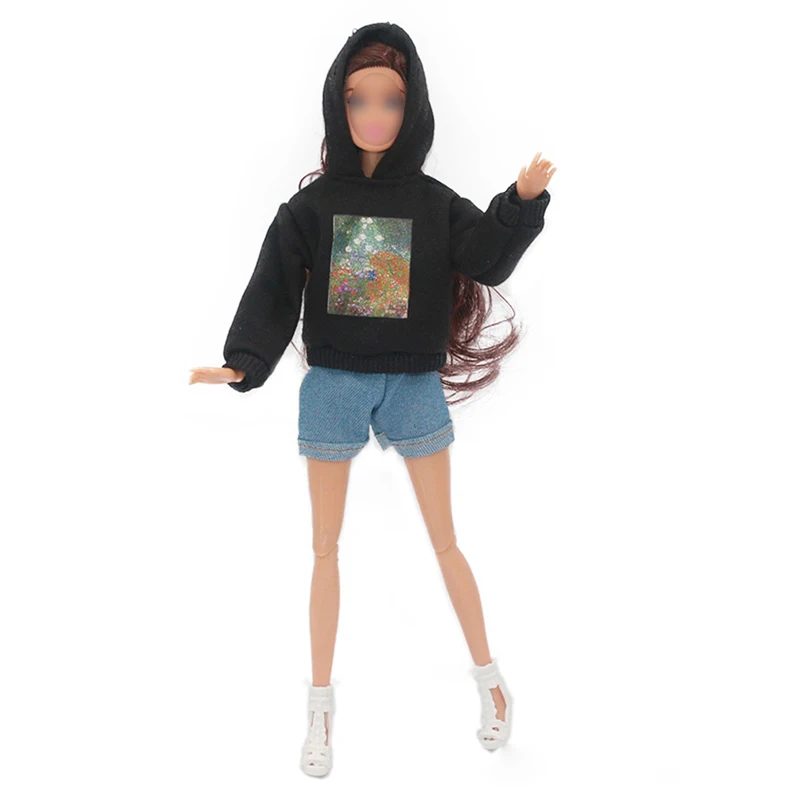 Ropa Deportiva de oficina para muñecas Barbie, traje de muñeca Barbie, accesorios para muñecas, camisa de Barbie, pantalones de pierna corta, pantalones, regalo de Xm, 2 juegos, 1/6