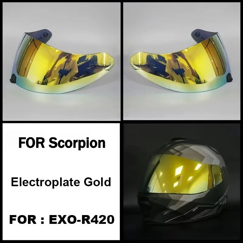 Capacete untuk SCORPION EXO-R420 Lensa Pelindung Visor Aksesori Motor Helm Full Face Anti-UV untuk Scorpion EXO-R420 Casco Moto