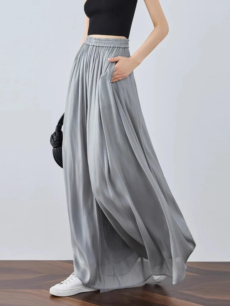 

Slimming Wide Leg Pants High Waist Loose Fit Lightweight Summer Casual Trousers for Women Straight Cut Cotton Linen Blend