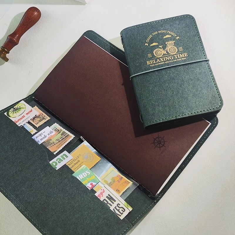 POTENTATE100% Cotton Pulp Watercolor Paper 200g Retro Travel Sketchbook Replaceable Core Portable Painting Book Art Supplies