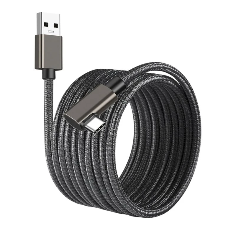 Daily sale USB A To Type C VR Cable USB C Data Cable Type C VR Link Cable USB3.0 Fast Charging 90 Degree For Oculus Quest 1/2